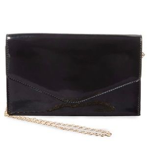 Glossy Black Cross Body Bag